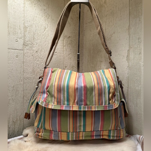 Fossil Pastel Striped Shoulder Bag - Picture 3 of 10